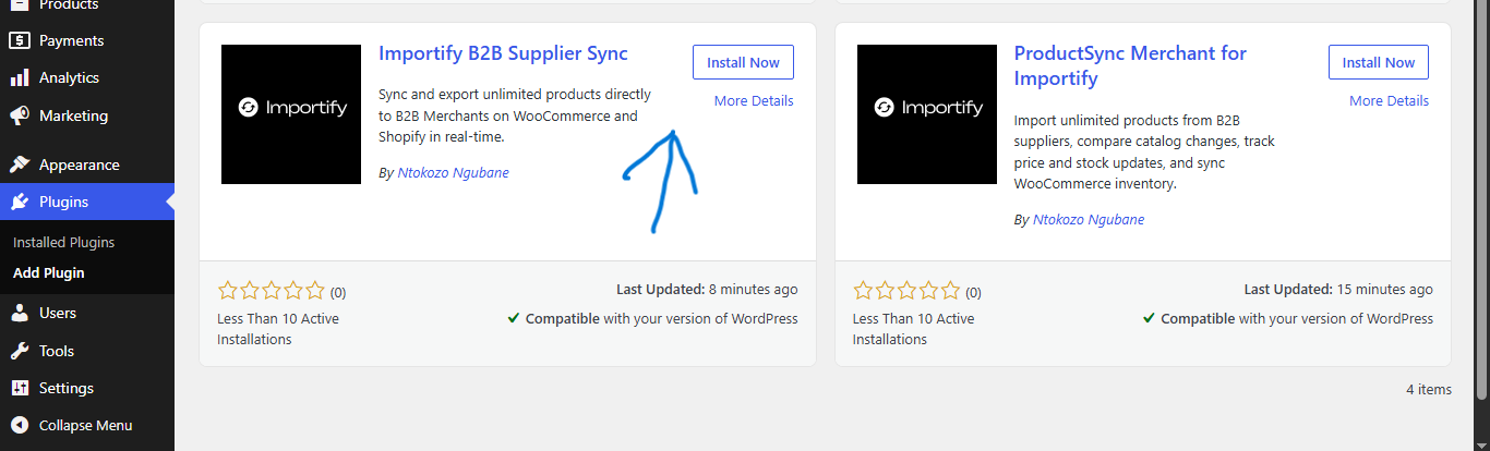 Install Importify Supplier Plugin on WordPress