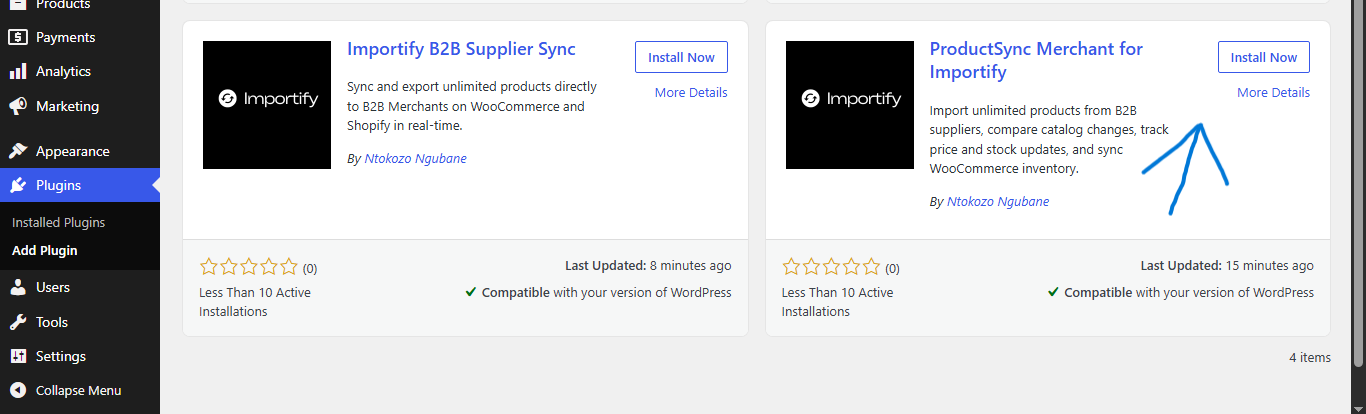 Installing ProductSync Merchant Plugin