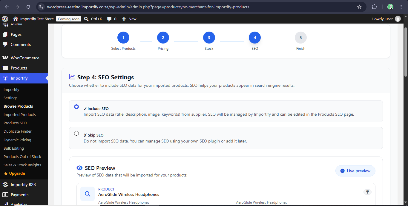 Enabling SEO